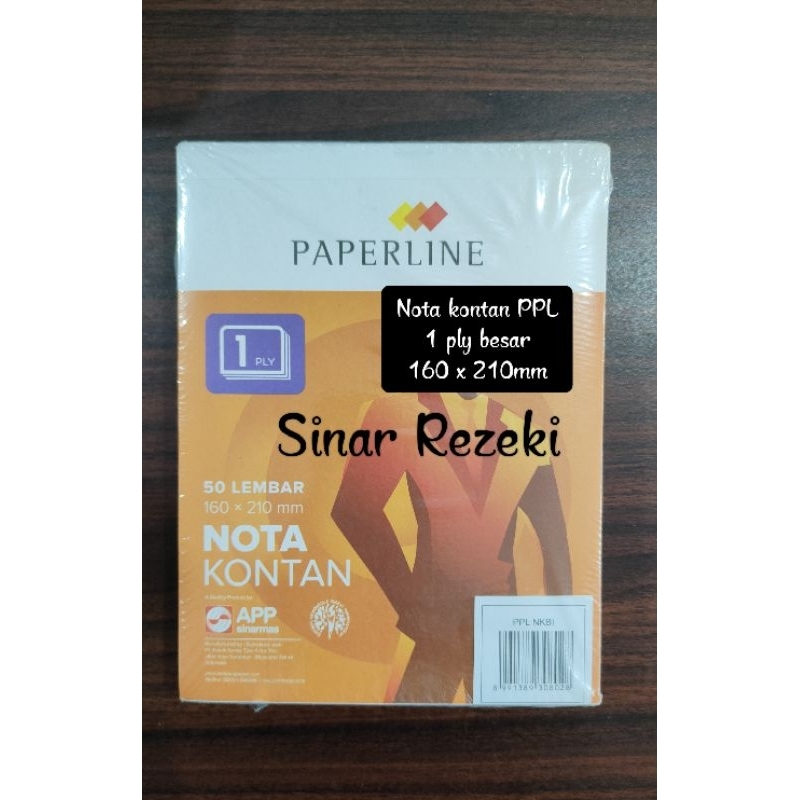 

1 buah!!1 ply besar!!Nota kontan paperline rangkap 1 besar