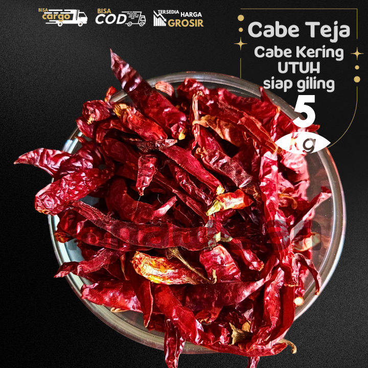 

GROSIRAN - Bumbu Cabai Utuh Kering Cabe TEJA siap giling isi 5KG by Lahawelah