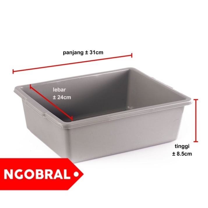 Bak Hidroponik / Bak Pasir Kucing / Bak Segi Hidroponik /Baskom Bak Segi Plastik KECIL 30 cm / Bak S