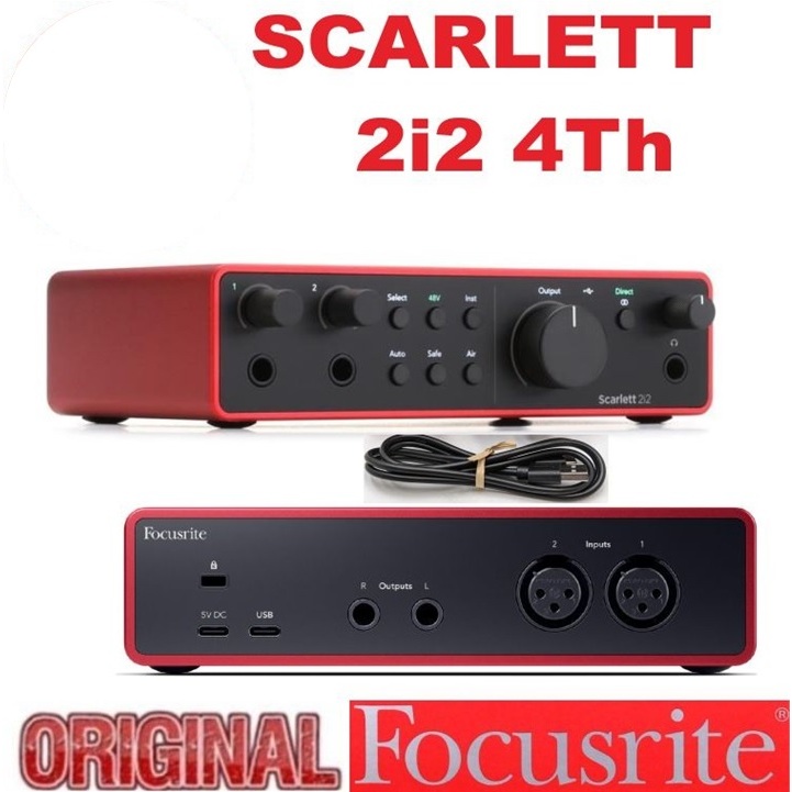 Focusrite Scarlett 2i2 4th Gen Soundcard Recording