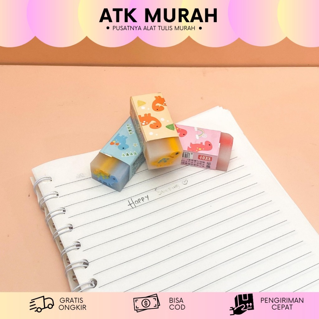 

PENGHAPUS KOTAK MINI MOTIF DINOSAURUS ER-1500 PENCIL ERASER LUCU ALAT TULIS SEKOLAH IMUT MURAH TERJANGKAU