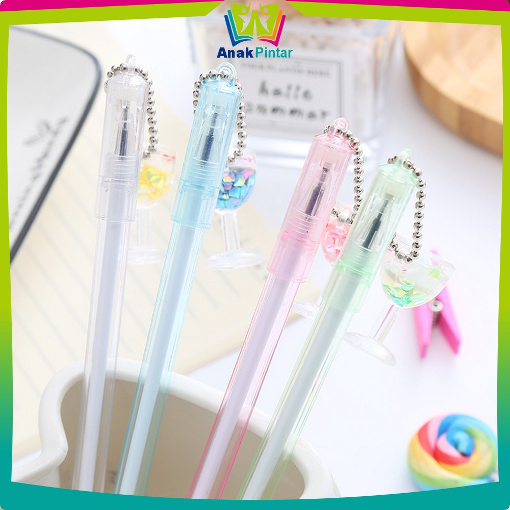

Pena Gel Bolpen Unik Alat tulis kantor Gel karakter Pulpen Gelas Gantungan Pen Karakter Minuman Cangkir Anak Pintar A34