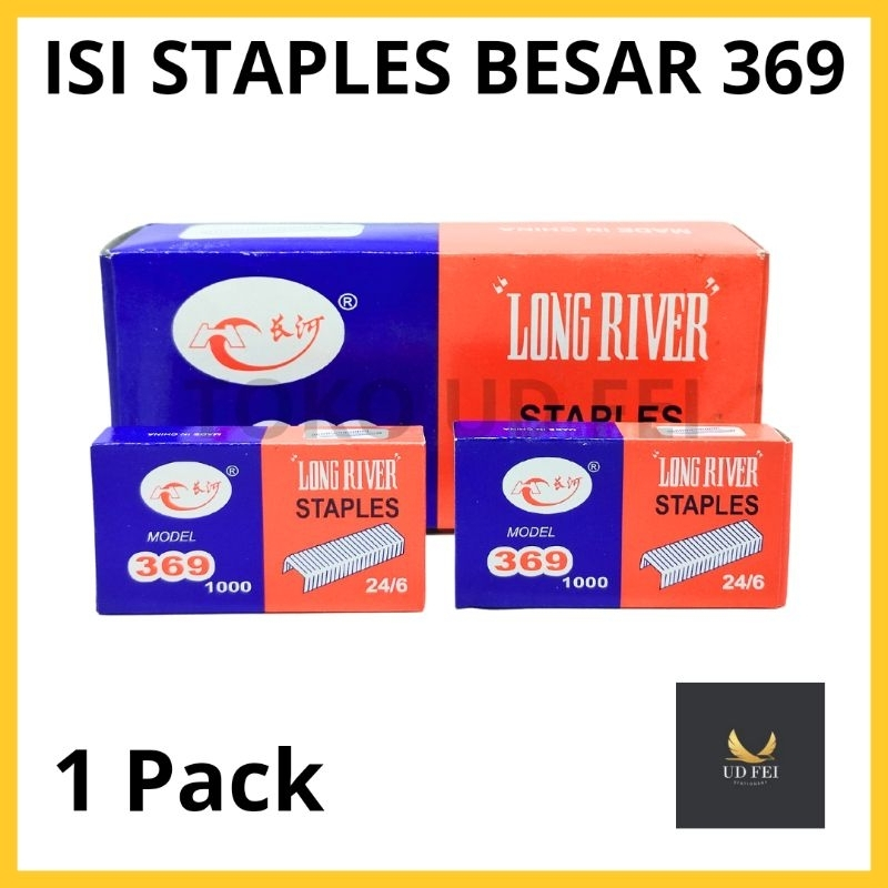 

(1 PCS= 1 PACK KECIL) Isi staples long river besar/ isi staples Besar Debozz/ isi staples besar/ ISI STAPLES 24/6