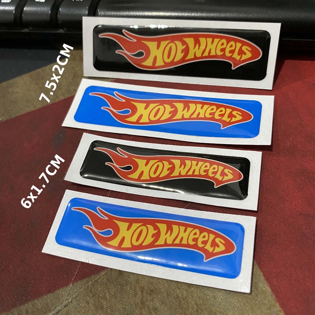 

Sticker Timbul Resin Hot Wheels Panjang Hotweels Logo Lycal 3D Kecil Satuan