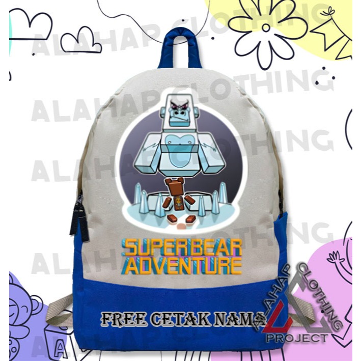 TAS RANSEL ANAK SUPER BEAR ADVENTURE KARAKTER ROBOT ICE KANTONG SEKOLAH ANAK SUPER BEAR ADVENTURE