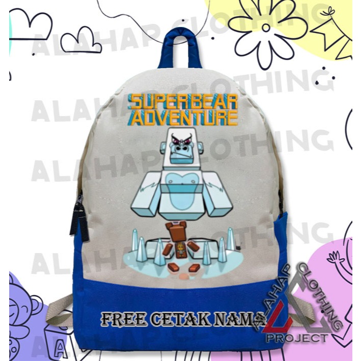 TAS RANSEL ANAK SUPER BEAR ADVENTURE KARAKTER ICE ROBOTKANTONG SEKOLAH ANAK SUPER BEAR ADVENTURE 001