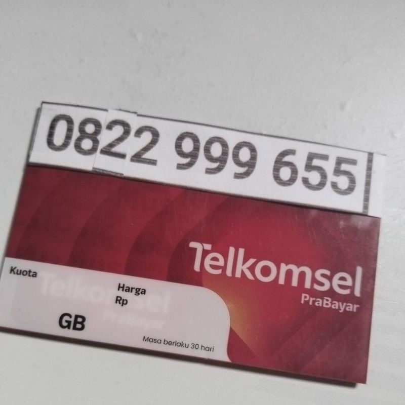KARTU PERDANA NOMOR CANTIK TELKOMSEL 10 DIGIT TRIPEL 999