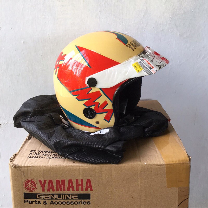 HELM YAMAHA RXKING KREM MERAH ORIGINAL MULUS FREE BOX YAMAHA