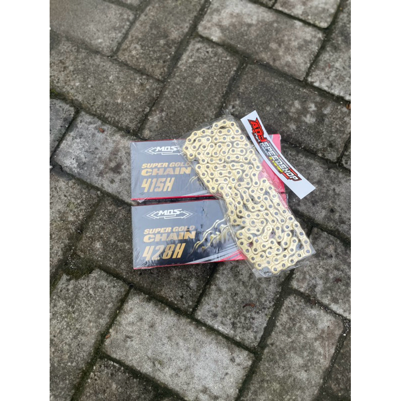 RANTAI GOLD 415h 428h 130L merk moz rantai MOZ 415h 428h 130L GOLD UNIVERSAL MOTOR