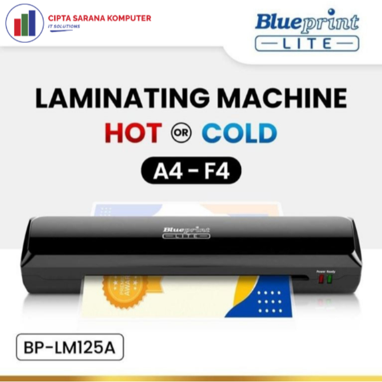 

Mesin Laminating BLUEPRINT BP-LM125A Hot & Cold Laminating Machine A4 F4