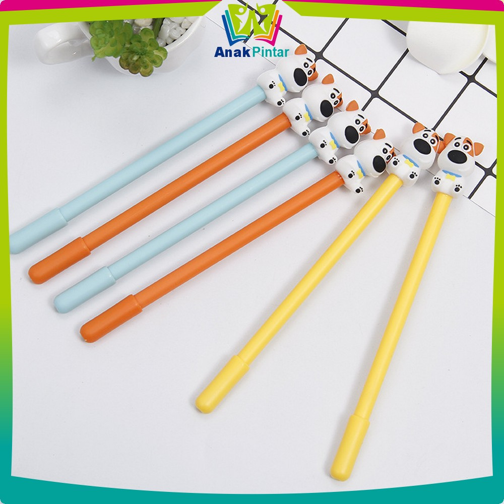 

Pena Cair Doggie Perlengkapan Alat Tulis Sekolah Kantor Ballpoint Korean Style / Pulpen Gel Karakter Puppy Lucu 0.5mm Motif Polos Anak Pintar A47