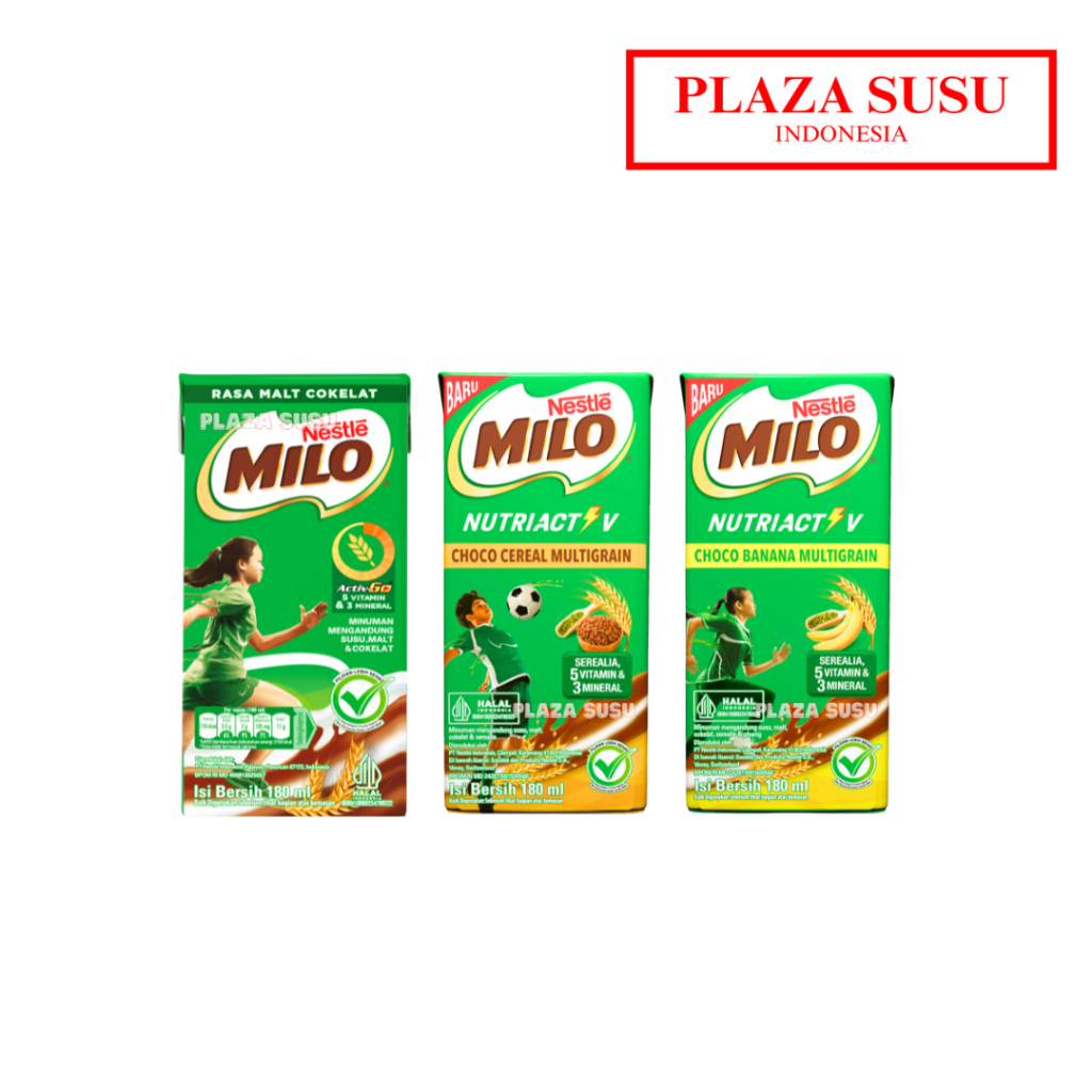 

MILO COKLAT UHT 180ML MILO MULTIGRAIN CEREAL BANANA MILO KOTAK MINUMAN ANAK