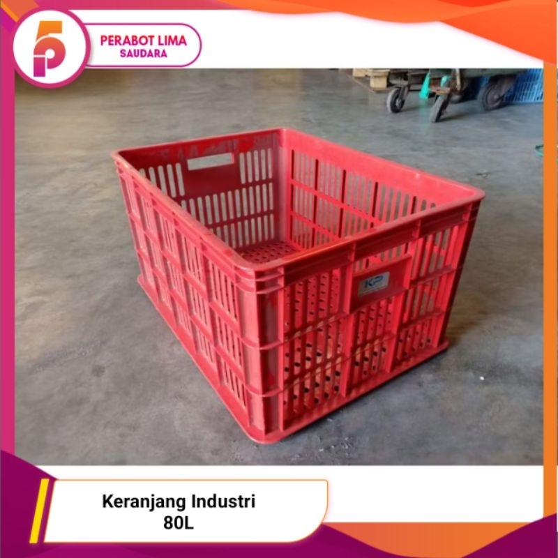 Kontainer Keranjang Industri Serbaguna/ Kontainer Industri 80L