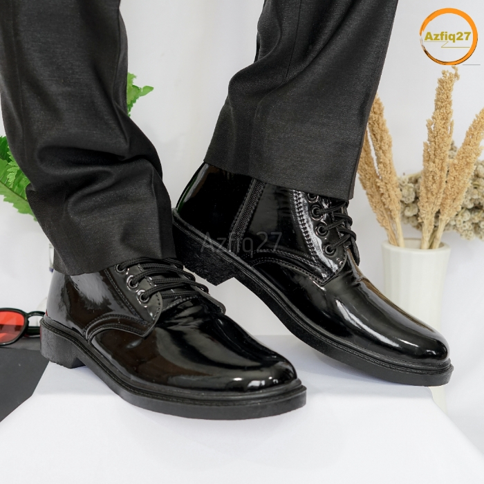Sepatu Pdh Tni Polri Security Original Mengkilap Formal Terbaru Merk Azfiq27 #2