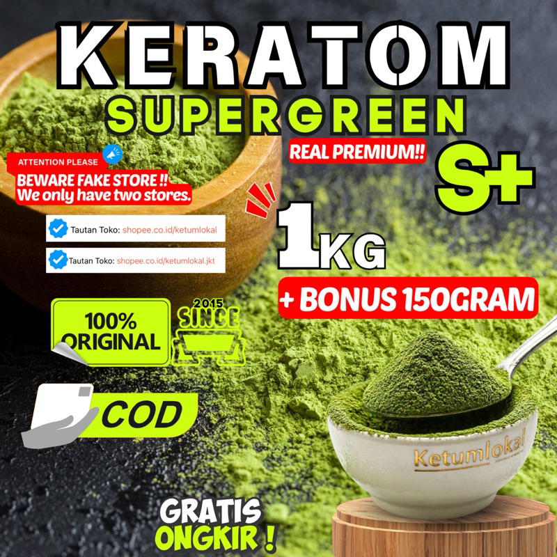 

BANYAK BONUS bubuk purlik borneo daun purli S+nano 1kg bonus ketum ketumlokal