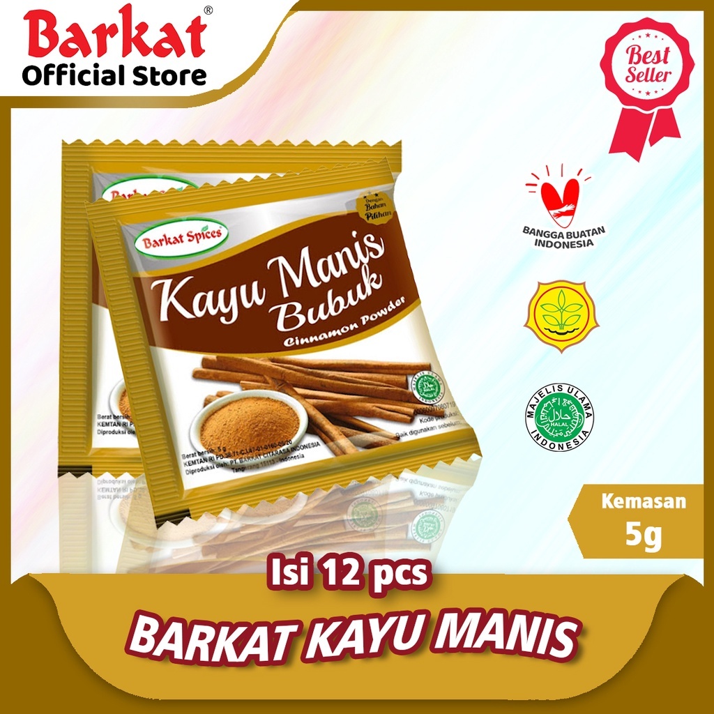 

Barkat Kayu Manis Bubuk 5 gram Harga 12 pcs 100% Rempah Murni Asli Sejak 1939