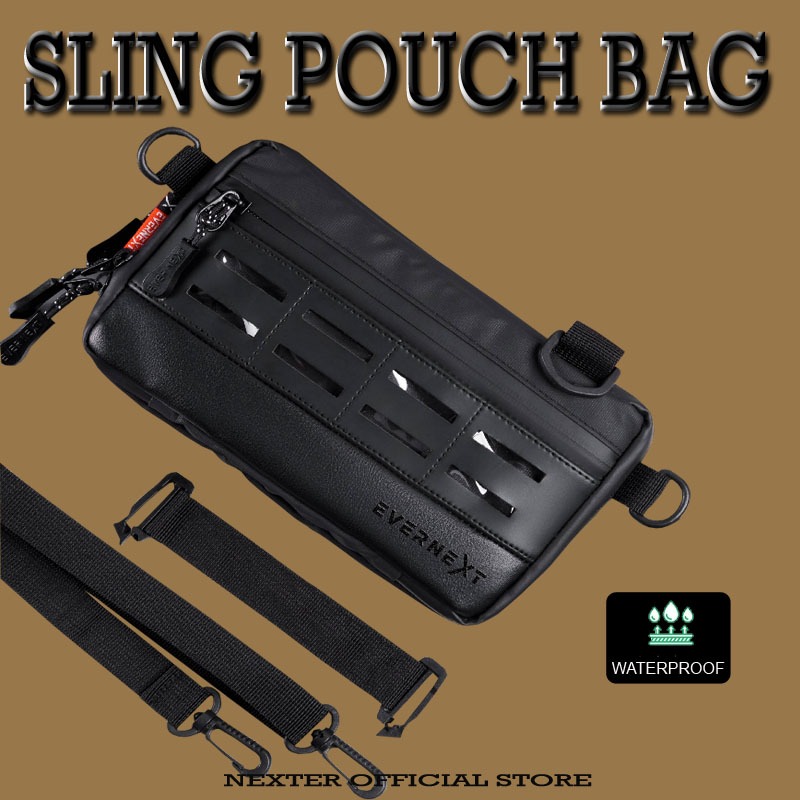 ( EXCLUSIVE  DESIGN ) Tas sling pouch wallet unisex pria wanita waterproof kualitas eksklusif terbar