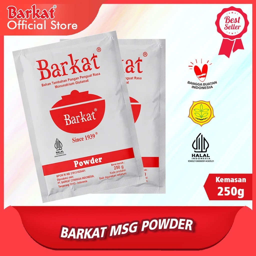 

Barkat MSG Powder Kualitas Premium Kemasan 250 Gram