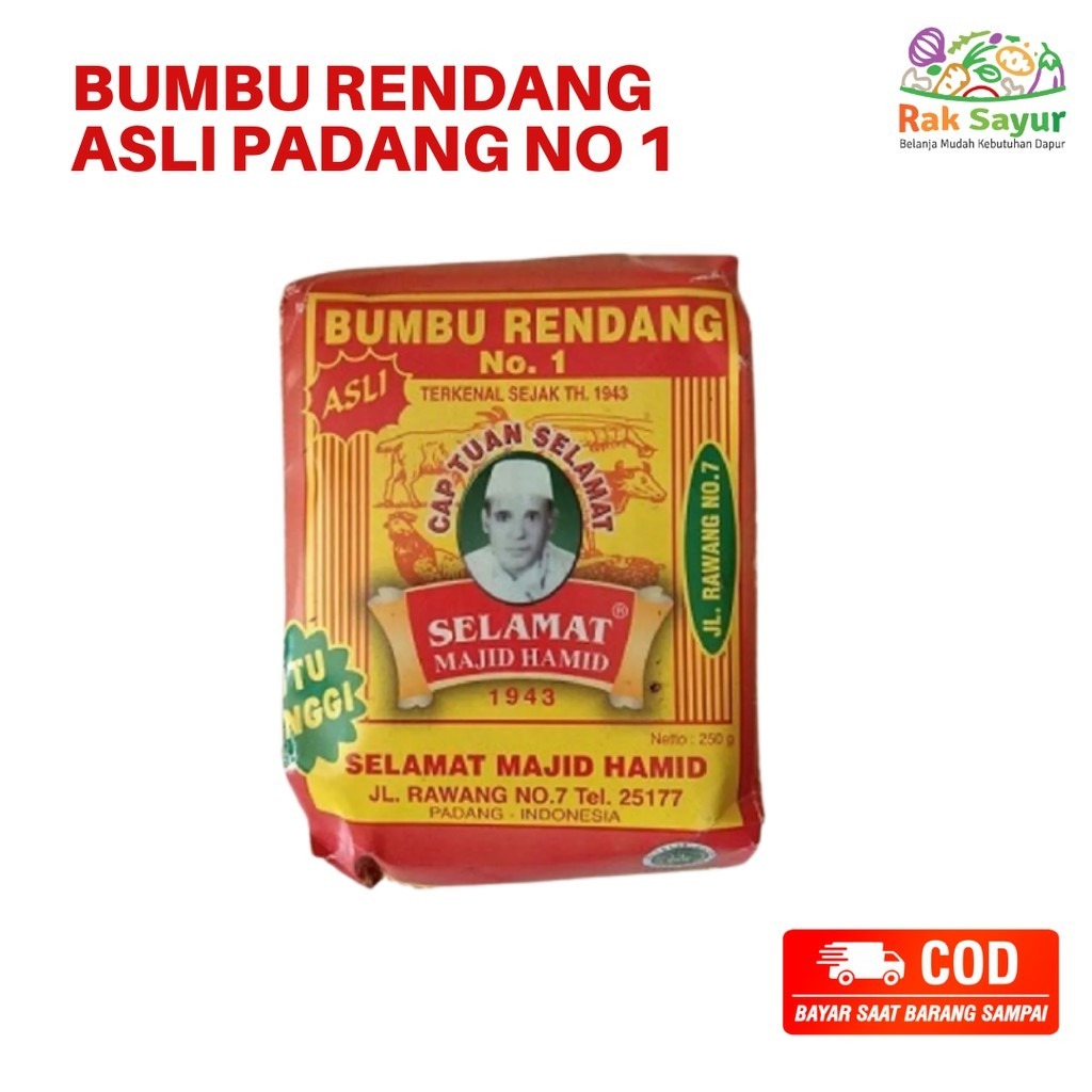 

Bumbu Rendang Padang Minang Asli 250gr Bumbu Dapur Minang Instan Masak