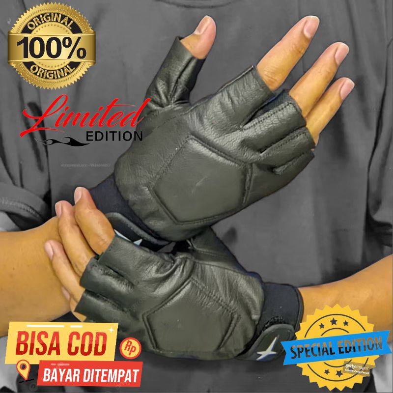 Sarung Tangan Motor Kulit / Sarung Tangan Motor Fuull Kulit Pria