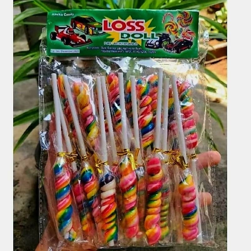 

Permen Lolipop karakter ulir 1pack isi 20pcs | permen enak rasa manis isian banyak