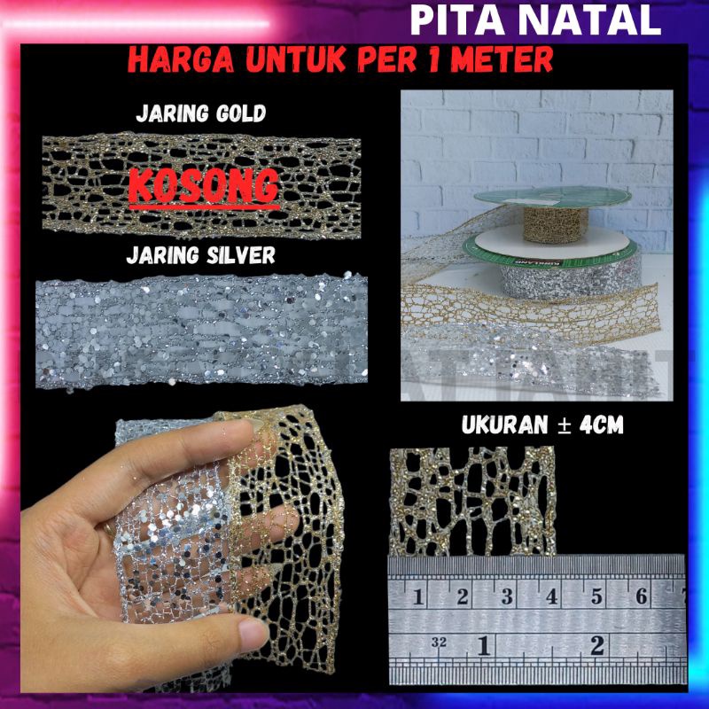 

Diskon 2 Produk Pilihan PITA KAIN JARING KAKU HIASAN DEKORASI HAMPERS PARCEL KADO POHON NATAL GLITTER GLITER EMAS GOLD PERAK SILVER LEBAR 4CM KEREN BAGUS PER 1 METER