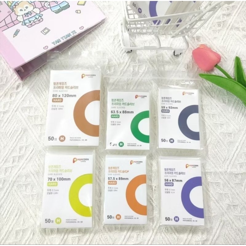 Popcorn Inner Sleeve Photocard PC Kpop 50 Lembar 56 x 87 mm  Polaroid Popcorn Games Ungu Pelindung h