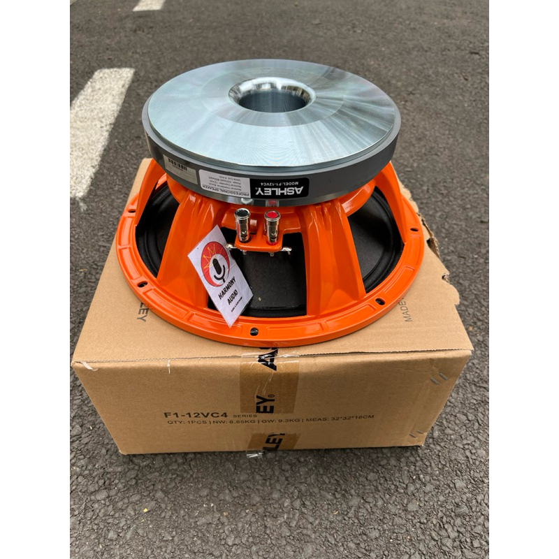 Speaker komponen Ashley 12VC4 12inch 12inci 12in voice coil 4inch orange original 500watt