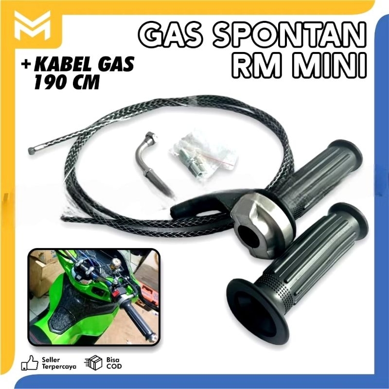 GAS SPONTAN  MINI THAILAND HANDLE GAS MOTOR SELONGSONG GAS KONTAN SLONSONG + TALI KABEL GAS SERAT KA
