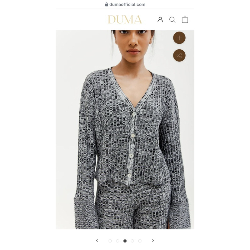 duma official arlett top cardigan black