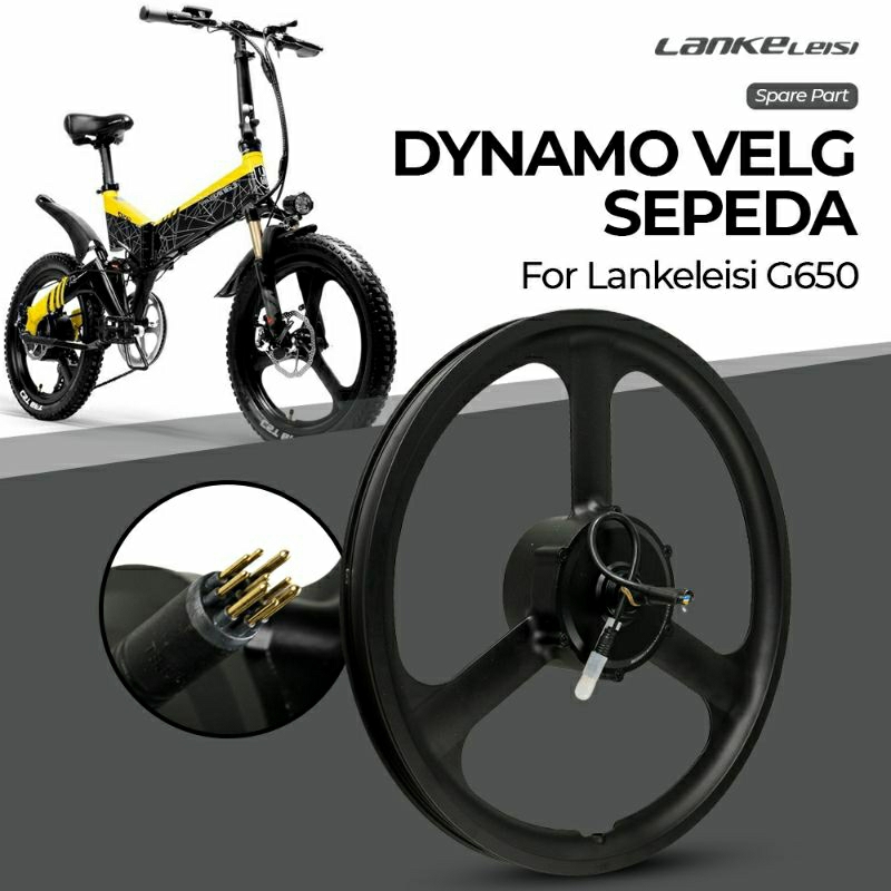 Lankeleisi Spare Part Dynamo Velg Sepeda for Lankeleisi G650 - LAX-40020 - Black
