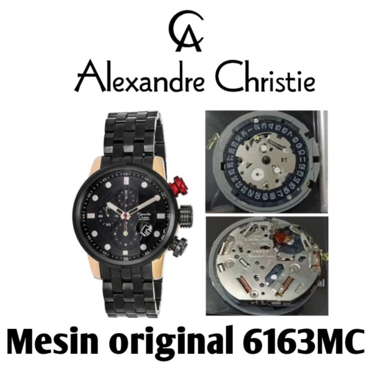 mesin jam tangan Alexandre christie original  6163MC/mesin ac6163MC