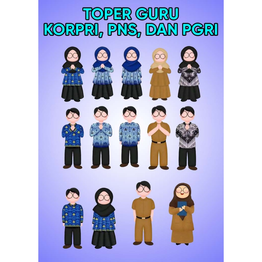 Toper Guru Seragam PNS, Korpri, Dan PGRI 12 CM