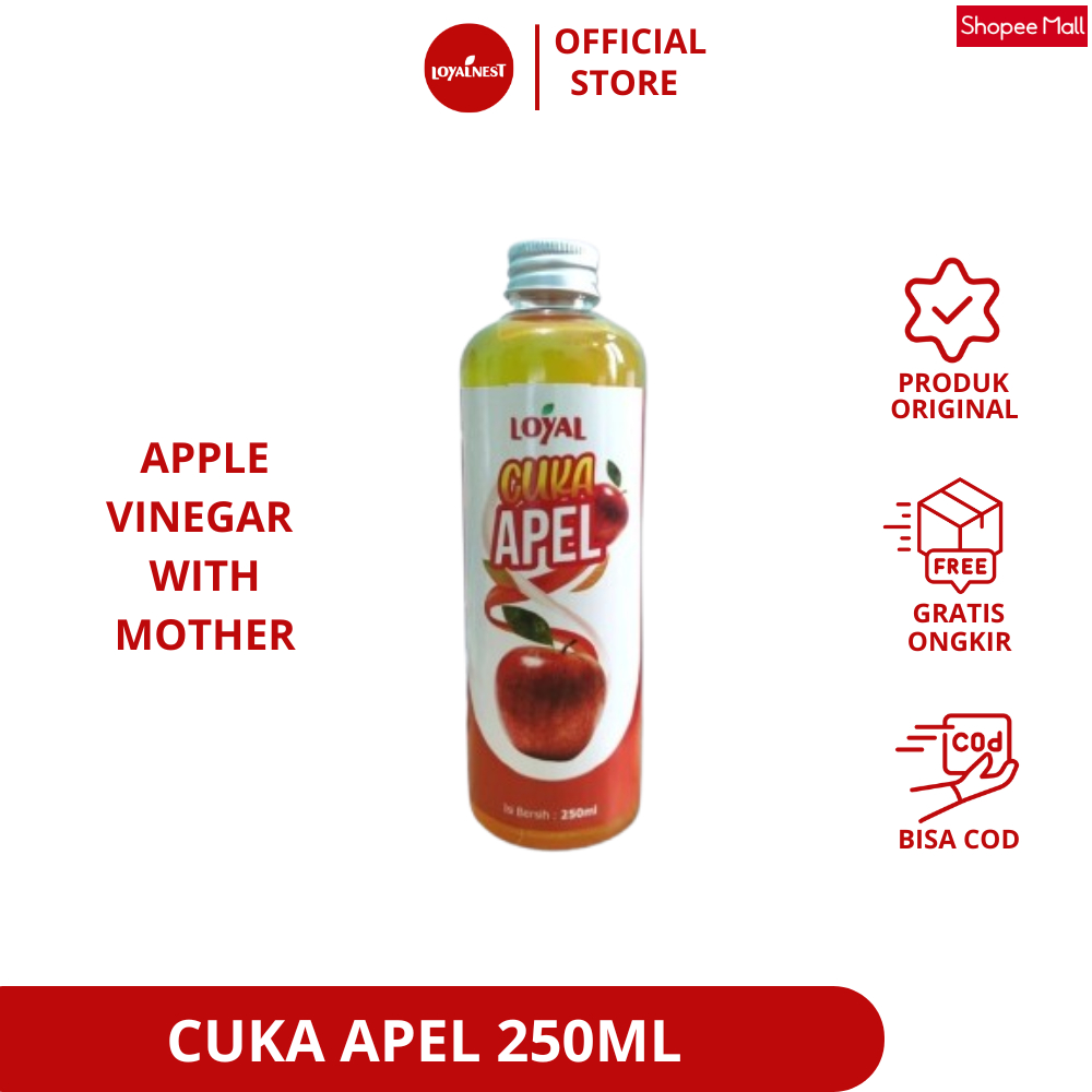 

Loyalnest Cuka Apel Organik Original with Mother - Apple Cider Vinegar untuk Diet & Kesehatan
