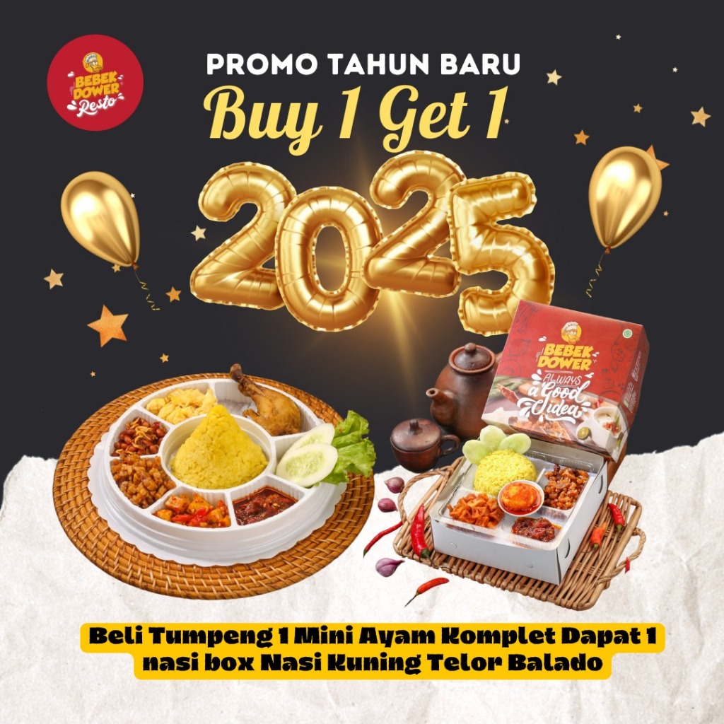 

Promo Buy 1 Get 1 Beli Nasi Tumpeng Mini Dapat Nasi Kuning Box