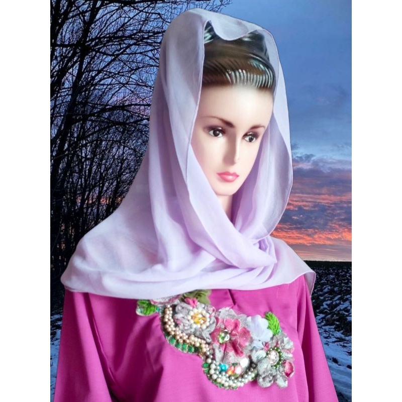 Syal Panjang ungu 007