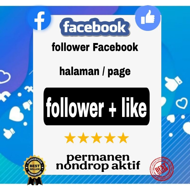 Facebook follower + like permanen nondrop aktif