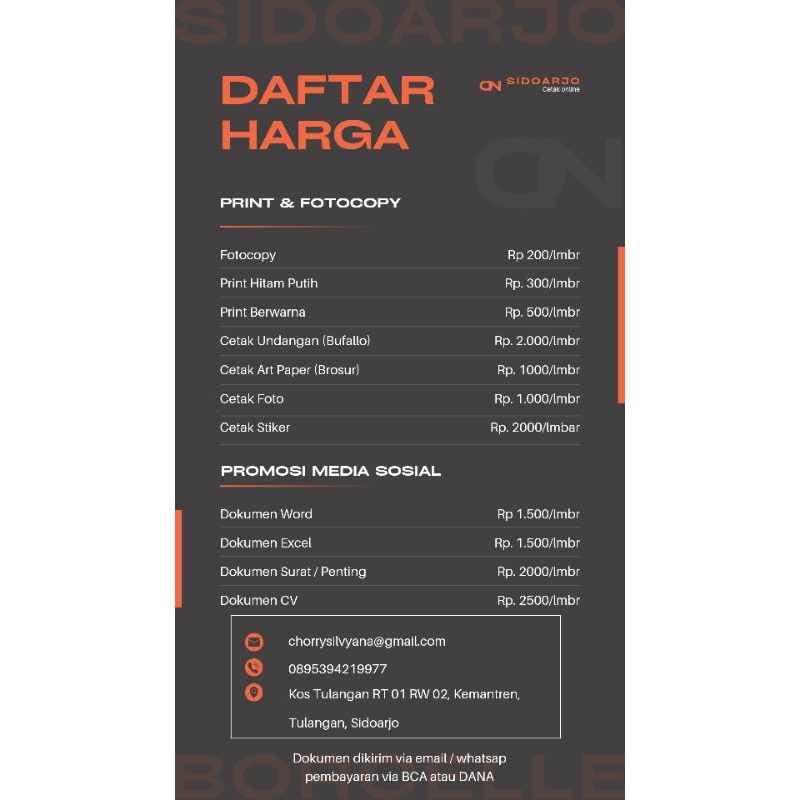 

Jasa Pengetikan Termurah CV/Word/Excel