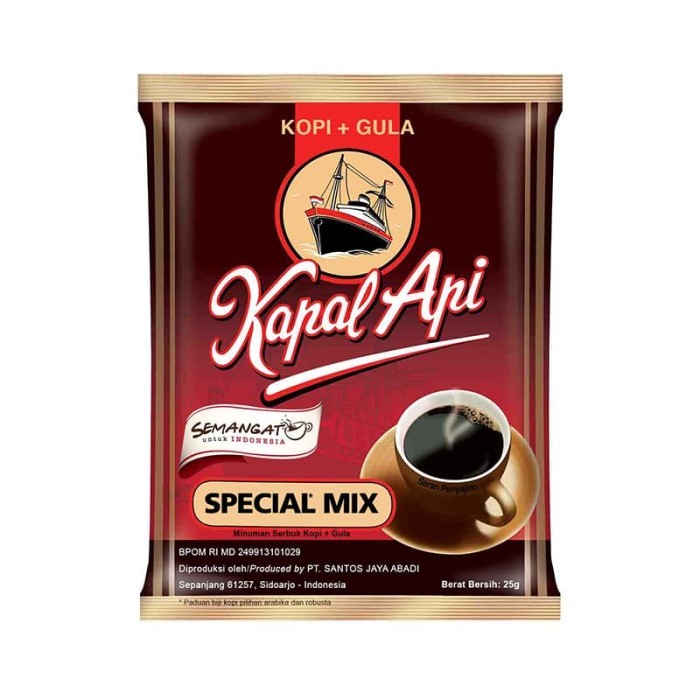 

Kopi Kapal Api Special Mix Gula 23gr x 10 Sachet