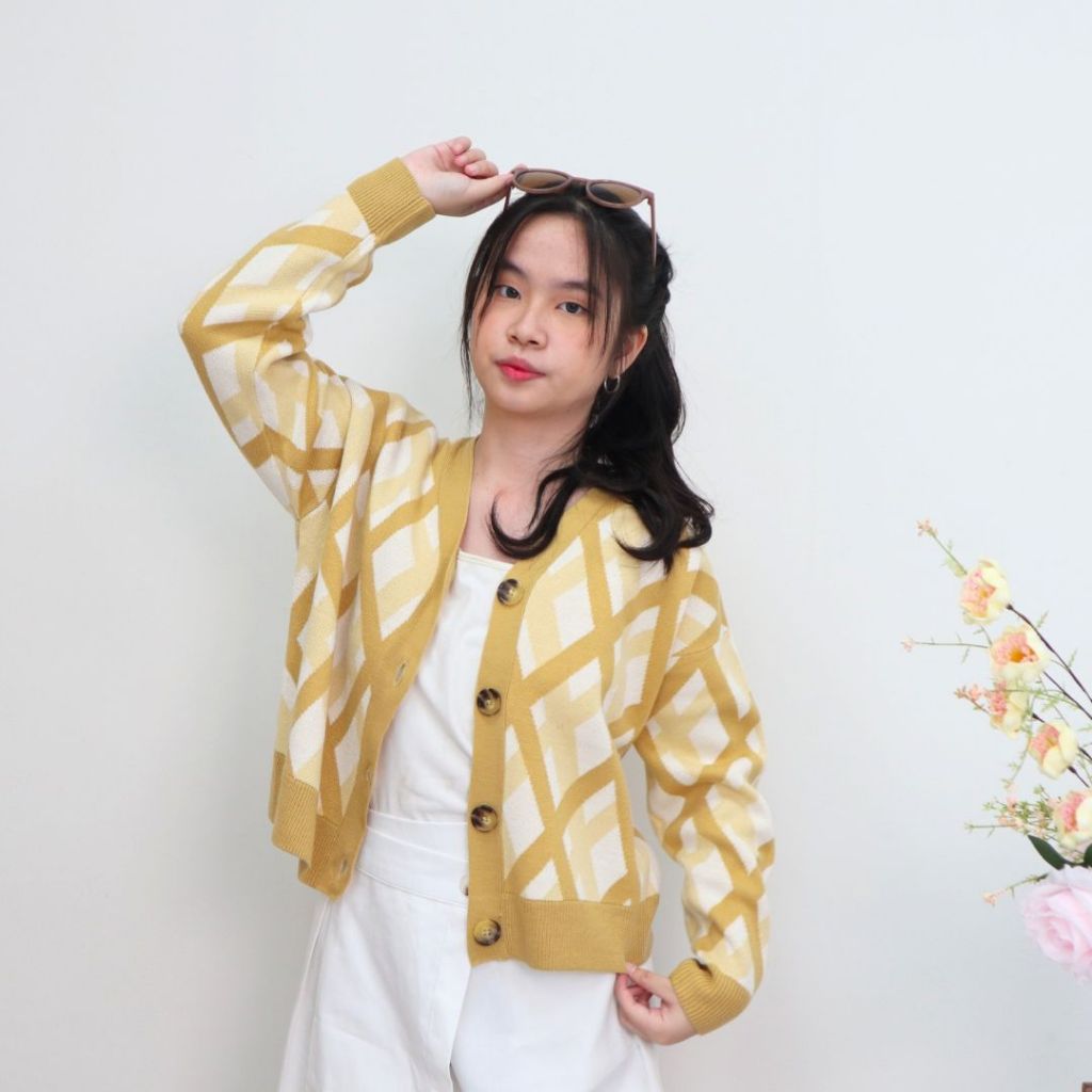 Slover - Yejin Cardigan - Korean Knit Cardigan - Sweater Korea - Rajut Prmium