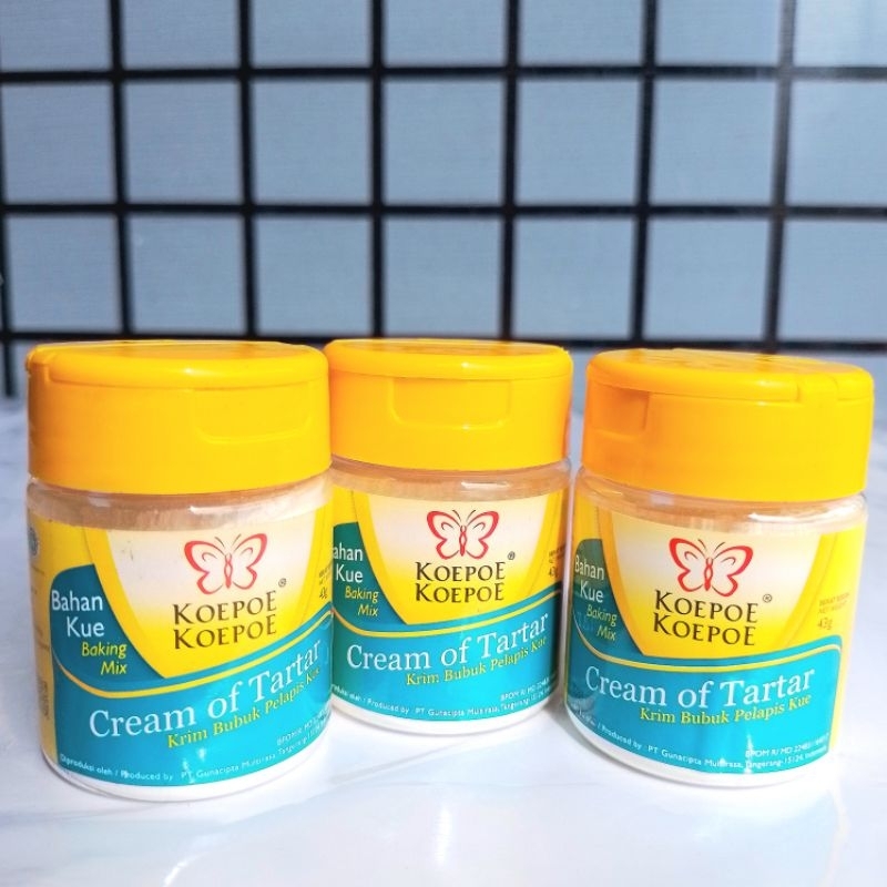 

Krim Bubuk Pelapis Kue Cream Of Tartar Koepoe Koepoe 43gr ( Pcs ) [ Original ]