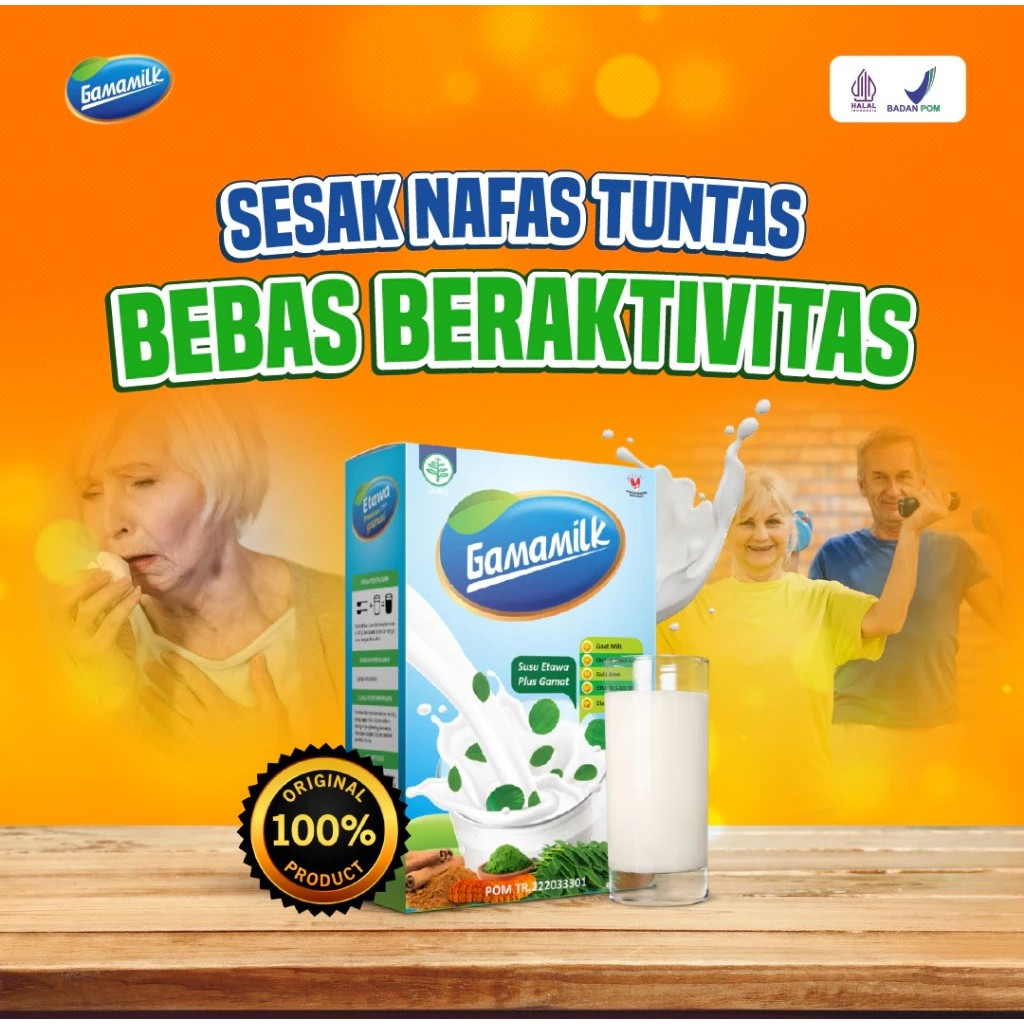 

TERBAIK 1 BOX GAMAMILK - Susu Etawa Ekstrak Daun Kelor membantu meredakan Rematik danAsam Urat HALAL
