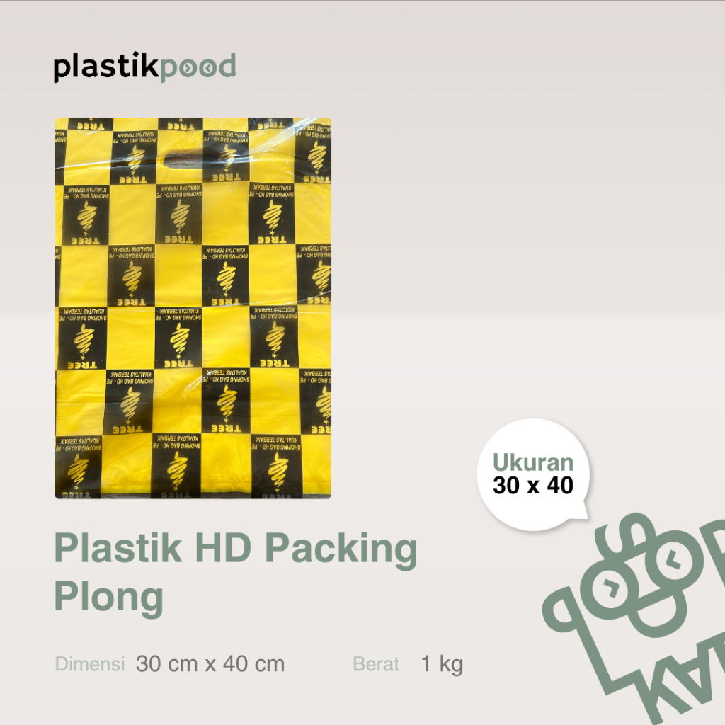Plastik Packing Baju Plastik Plong Online Shop isi 100 Lembar