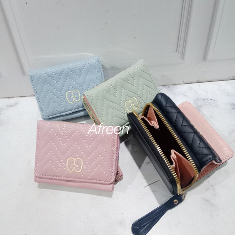 COD Dompet Forever Young Lipat Koin Seri B | Dompet Wanita Lipat Mini Resleting Dompet Cewek Korean 