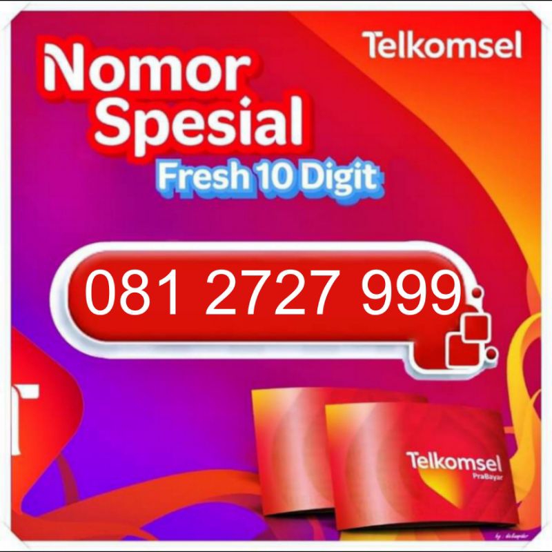 jumlah 9 nomor cantik nomer cantik kartu perdana 8122727999 simpati telkomsel 10 digit 10 angka