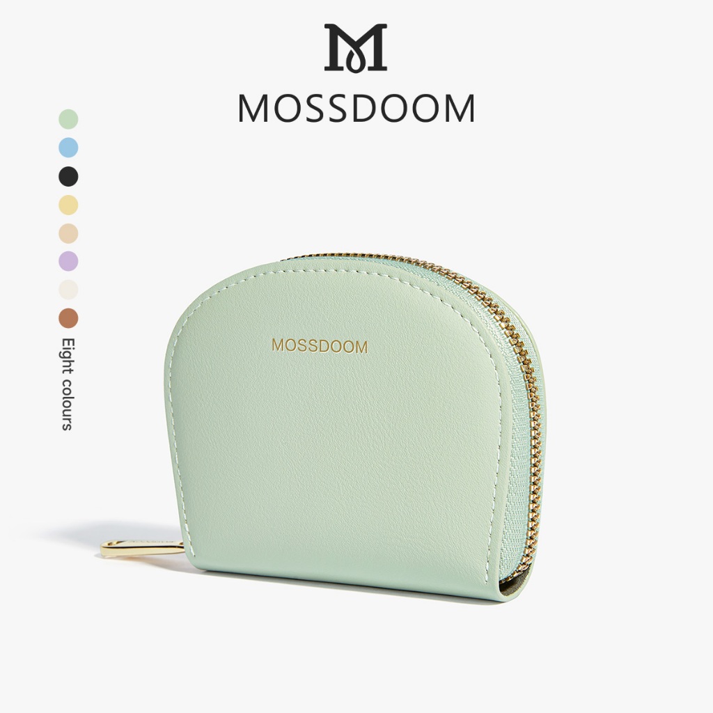 MOSSDOOM Dompet Kartu Elfrea Card Holder Setengah Bulat Wallet Zip Wanita