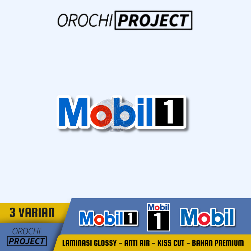

Sticker Stiker Brand Logo Mobil1 Vinyl Glossy Anti Air HP Laptop Tumbler Motor Helm