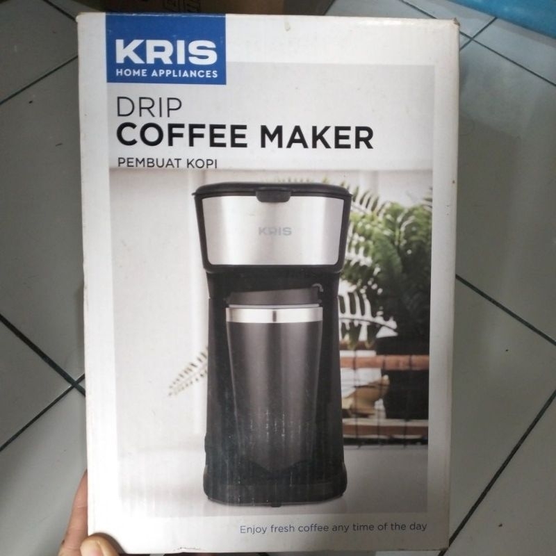 Mesin pembuat kopi elektrik otomatis -Drip coffee maker KRIS kapasitas 400 ml praktis