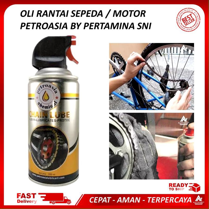 OLI RANTAI PELUMAS RANTAI MOTOR, SEPEDA MTB, BALAP / CHAIN LUBE PETROASIA PELUMAS RANTAI PEMBERSIH R