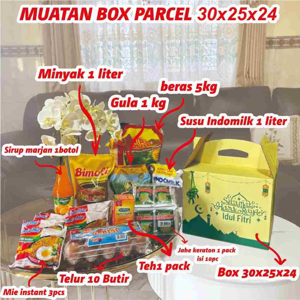 

Box Parcel 30x25x24 cm / Box Parcel lebaran Eid Mubarak